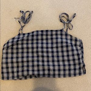 Plaid brandy Melville cropped tank top
